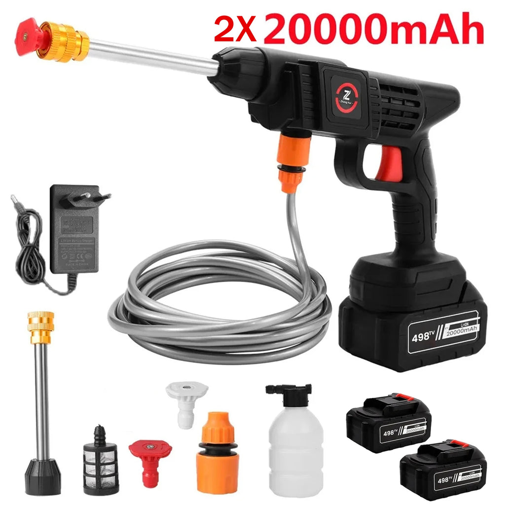 Cordless High Pressure Water Gun for Plant Watering House Cleaning 10000mAh/20000mAh Household Car Washing Spray Machine