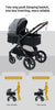 Luxury Baby Stroller 3 in1 Portable Travel Baby Carriage Fold Pram High Landscape Aluminum Frame Newborn Infant Stroller