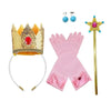 2025 Cartoon Princess Crown Cosplay Pentagram Magic Stick Earring Set Anime Girl Dress Up Halloween Christmas Gift