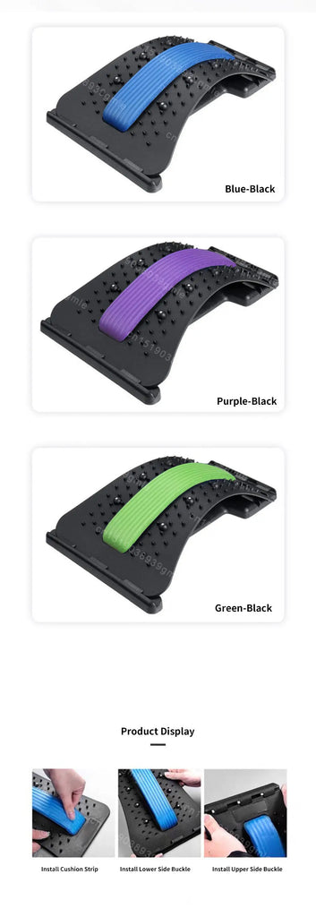 Back Stretcher Multi-Level Adjustable Massager Waist Neck Fitness Lumbar Cervical Spine Cervical Spine Support Massager Tools