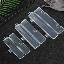 Laai beeld in Galery-kyker, Portable Makeup Brush Organizer Eyebrow Pencil Tableware Chopsticks Transparent With Cover Storage Box Kitchen Accessories