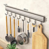 Manufacturers Supply Kitchen Hook Rack Punch-free Wall-mounted Rack Space Aluminum Hook Multi-functional Storage Row Hook Holder