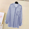 Sunscreen clothing for women, thin cut perspective chiffon shirt, Korean Harajuku loose top, casual women's cardigan top