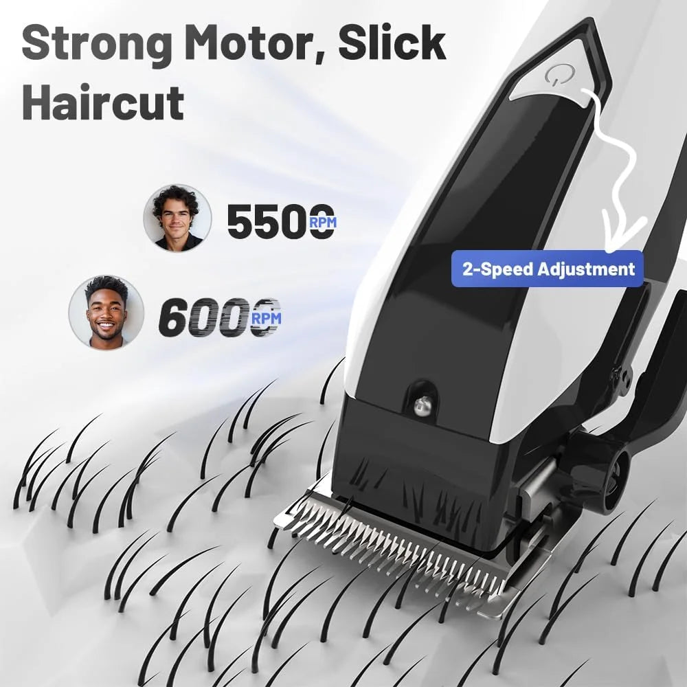 Sejoy Cordless Hair Clippers for Men Trimmers Set for Barber with LED Display Professional Slick Hair Cut Self-Sharpening Blades