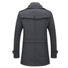 Men's autumn and winter business woolen coat fashion double collar cold jacket thick coat windproof