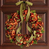 Thanksgiving Wreath Artificial Flower Decoration Idyllic Wall Hanging Fall Decorations Front Door Indoor Outdoor Harvest Autumn