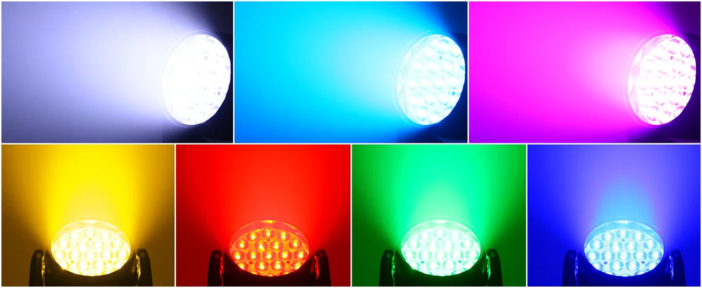 Yiflamefly 2Pcs Moving Head Lights With19X15W RGBW LED DMX512 Stage Light For DJ Karaoke Dance Hall KTV Disco Bar Stage Lighting