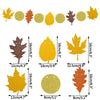 Autumn Leaves Maple Garlands Round Paper Thanksgiving Banner String Home Birthday Party Holiday DIY Wall Fireplace Hanging Decor