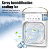 Summer Cooling Fan 3 In 1 Portable Desktop Humidifier USB Mini Air Conditioners Night Light Water Mist For Home, Office