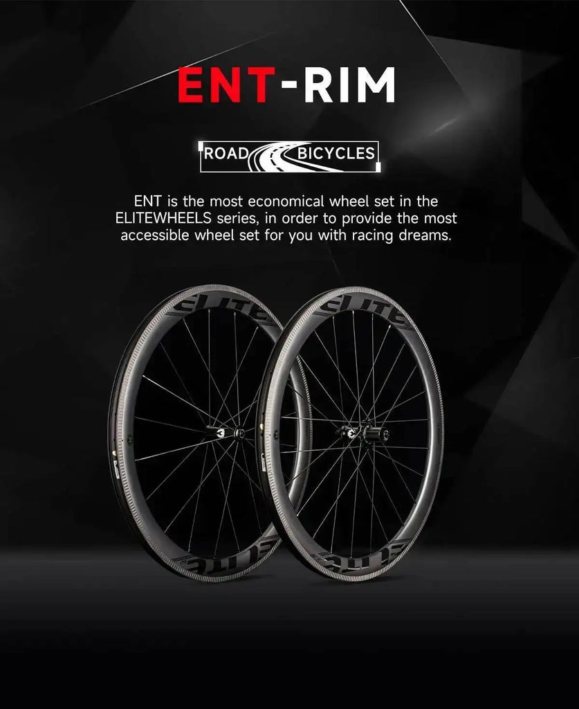 ELITEWHEELS 700c Road Carbon Wheels UD Finish UCI Quality Carbon Rim Tubeless Ready Pillar Nipple 1423 Spokes Racing Wheelset