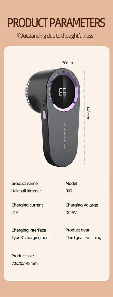 Lint Remover USB Charging Electric Pellet Machine Hair Ball Lint Trimmer Portable Electric Clothes Lint Machine High-speed Moto