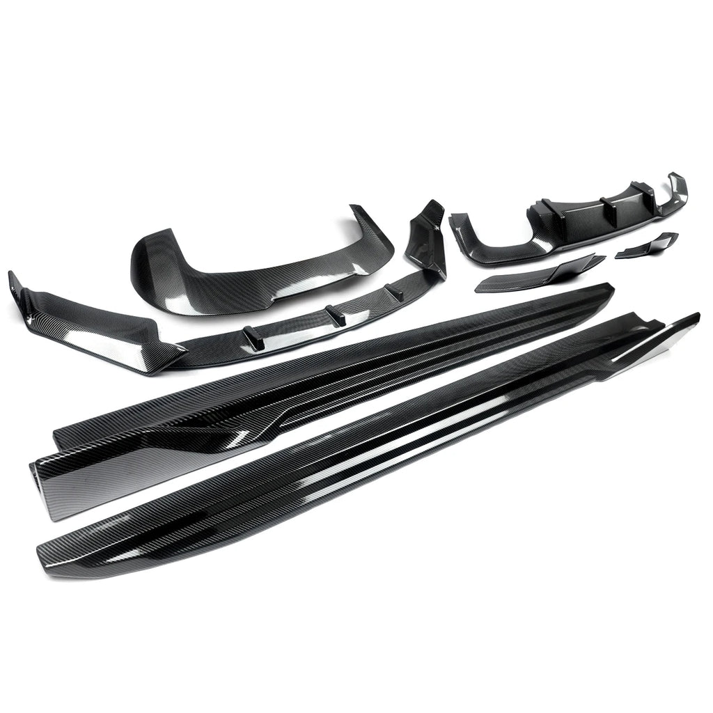 For BMW X5M F85 Body Kits Front Lip Rear Spoiler Side Skirts Carbon Look 2014-2018