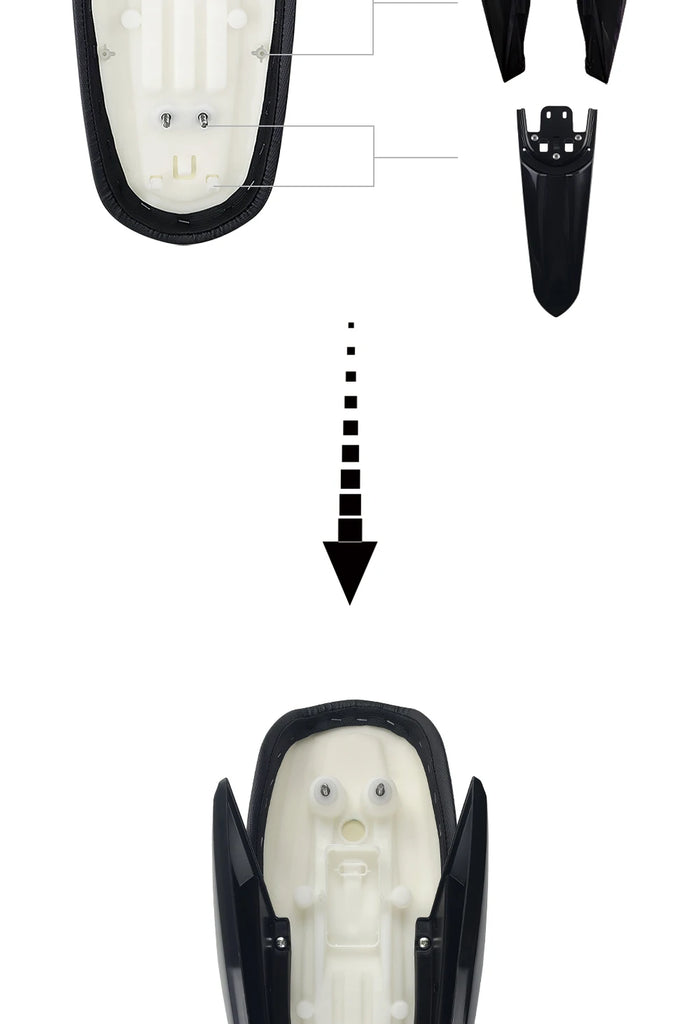 LINGQI Side fender for Second-Generation Longer Rear Fender Fit to  Light Bee X and S.