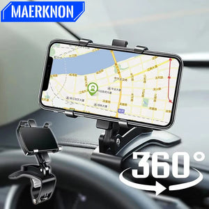 Support de téléphone universel pour tableau de bord de voiture 360 °   Support de voiture pour Smartphone rotatif, pour iPhone,