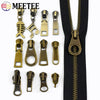 5/10Pcs Meetee 5# Bronze Zipper Slider Pull for Metal Zippers Sewing Bag Zips Puller Head Clothes Zip Repair Kit DIY Accessories