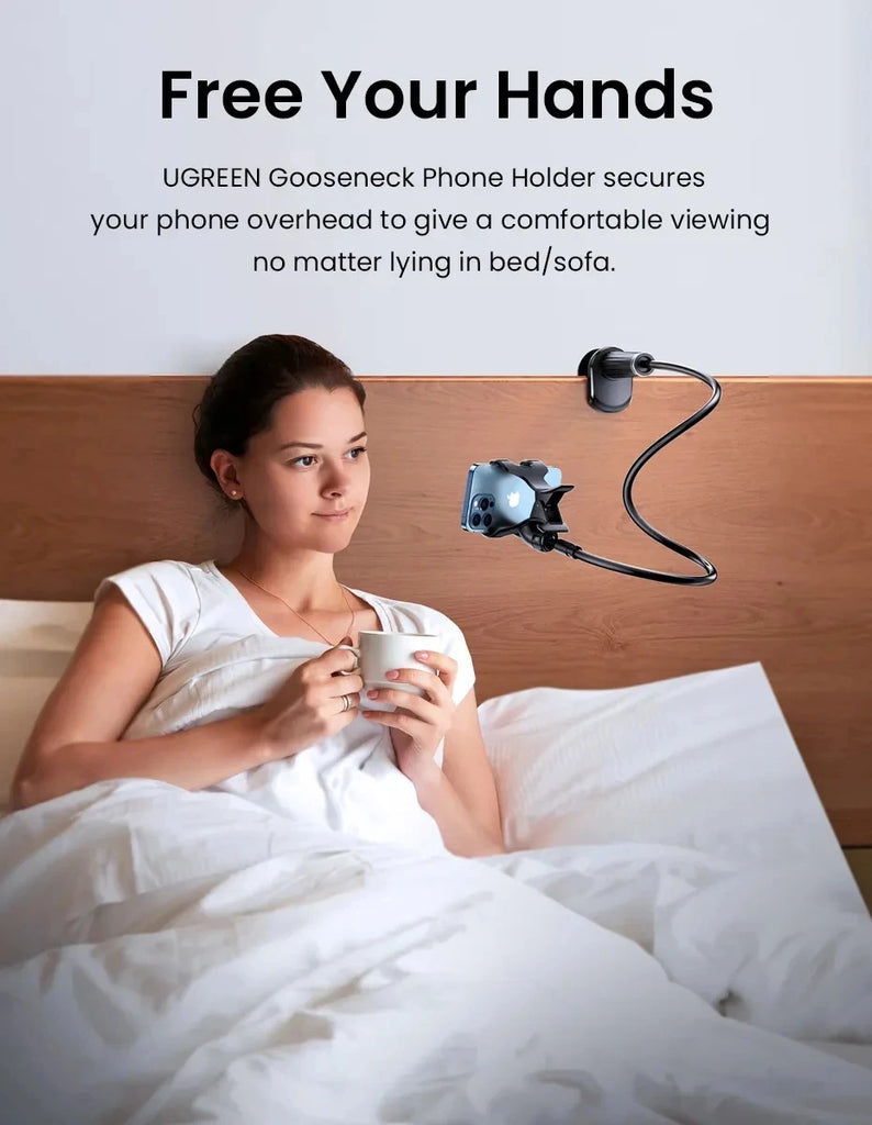 90cm Phone Holder Stand Lazy Bracket Headrest Bed 360 Flexible Long Arms Clamp Mount For iPhone Samsung and 3.5~6.7" Device