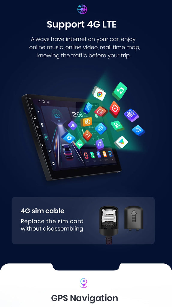 AWESAFE Wireless CarPlay for Apple Android 13 Auto Radio for FIAT 500 Abarth 2007 2008 2009-2015 Multimedia Screen Stereo GPS