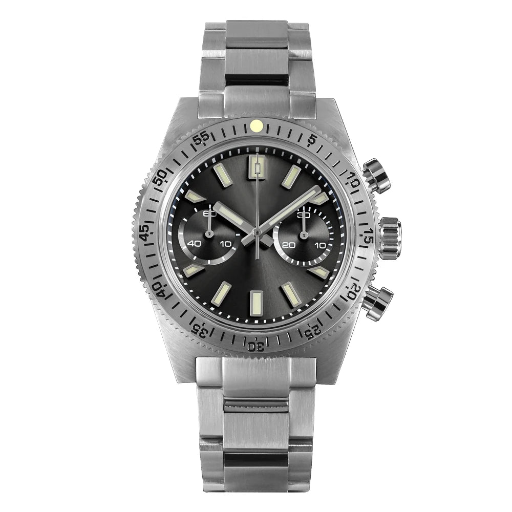 San Martin Men Watch 62mas Chronograph 40mm Fashion Business Luxury ST1901 Manual Mechanical Watches Sapphire 10Bar Luminous