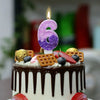0 1 2 3 4 5 6 7 8 9 Birthday Candle 1 Years Purple Flower Birthday Candles for Cake Purple Children's Birthday Candle Decoration