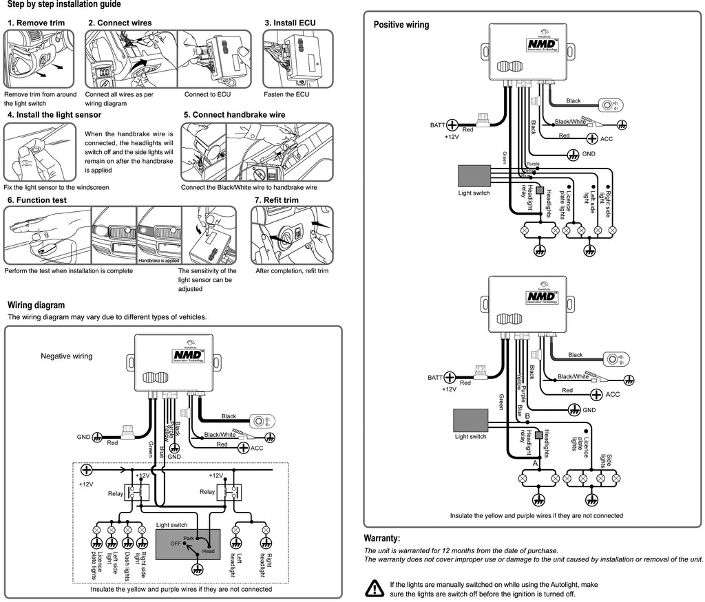 Automotive Headlight Automatic Controller, Automatically Turns the Lights On/Off When Entering a Garage or Tunnel with Dark or Bright Light, Headlight Controller with Quick Response, 12V Automatic Headlights Are the Best Acce