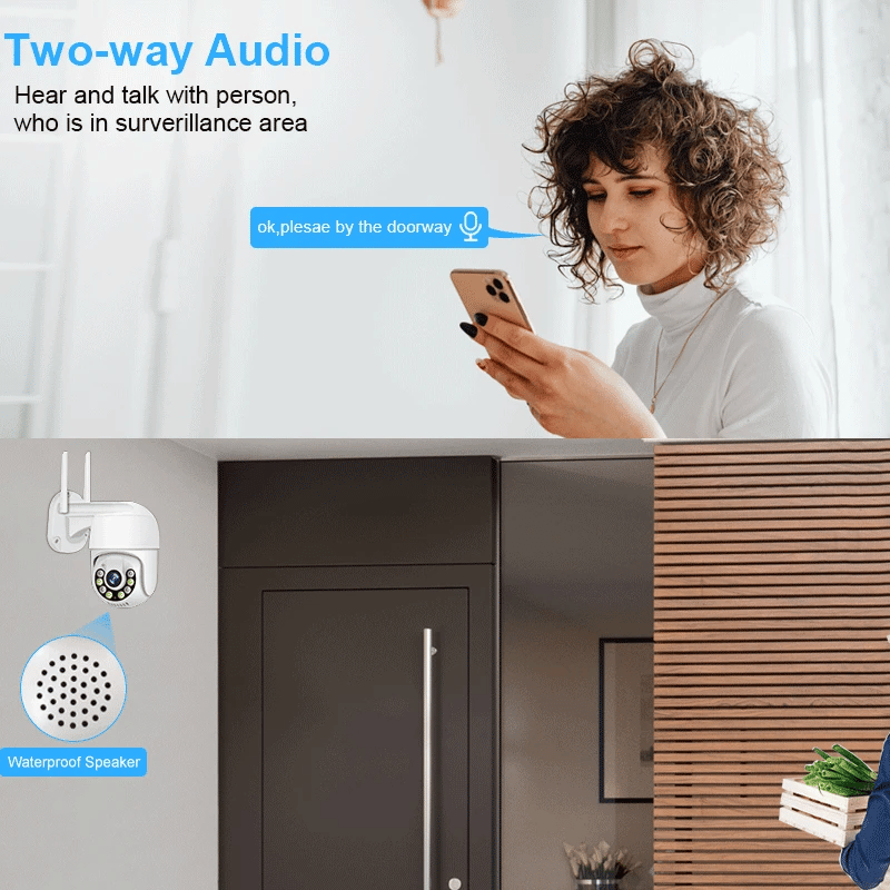 Smar 1080P Cloud Storage Wireless PTZ IP Camera Speed Dome CCTV Security Cameras Outdoor ONVIF Two Way Audio P2P Camera WIFI