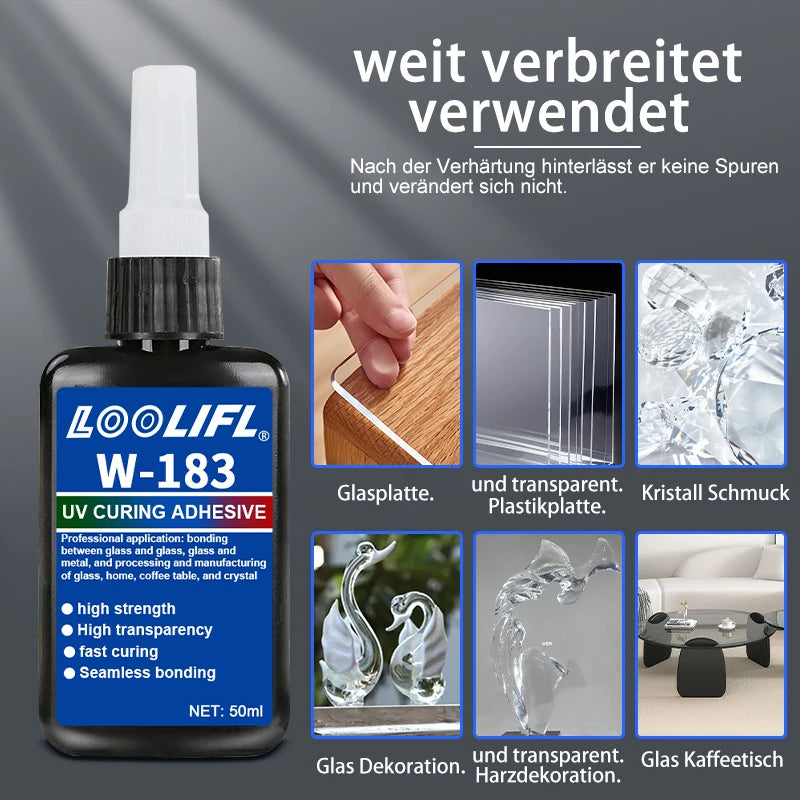 Crystal Clear Hard UV Resin Ultraviolet Fast Curing for Jewelry Making Craft Decoration,With UV lamps to accelerate curing 50g