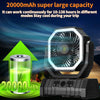 Portable USB Rechargeable Camping Fan Wireless Handheld Cooling Fan with Hook 270° Rotatable Head 10000mAh 20000mAh