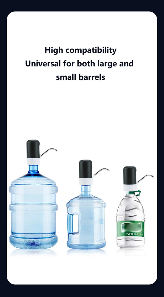 Xiaomi Electric Wireless Pumping Water Bottled Automatic Dispenser Bottle USB Rechargeable Electric Water Dispenser Bottle New