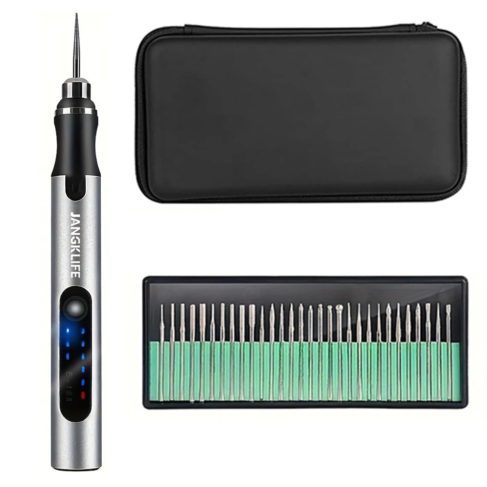 JANGKLIFE USB Cordless Rotary Tool Kit Woodworking Engraving Pen DIY For Jewelry Metal Glass Mini Wireless Drill