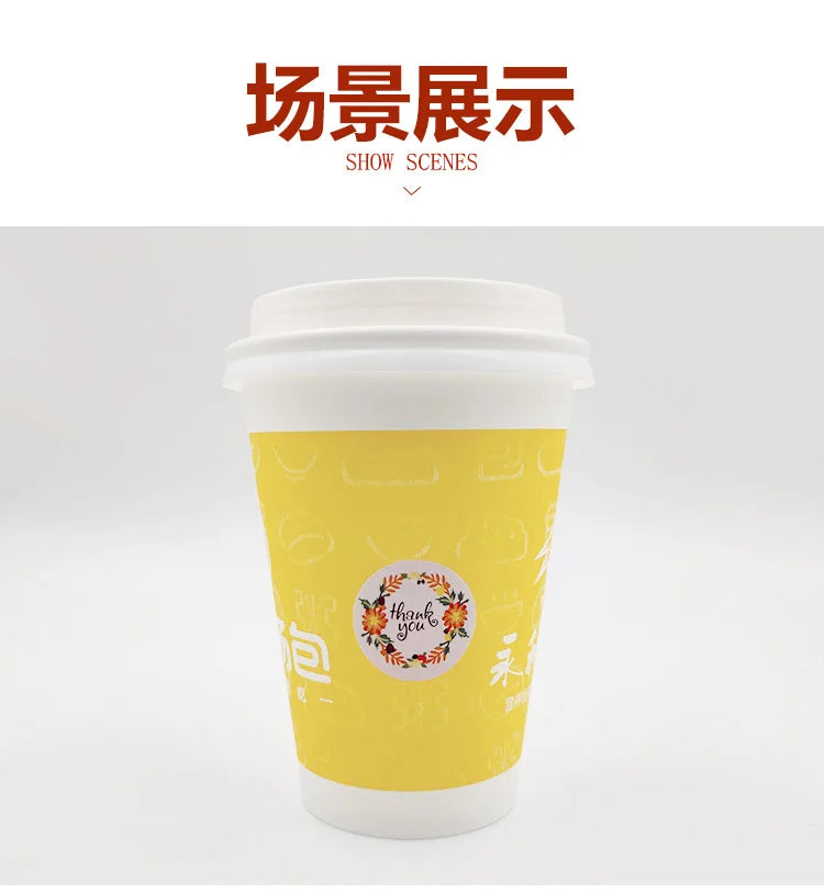 500pcs Labels Roll Flower Thank You Stickers Scrapbooking For Gift Decoration Stationery Sticker Seal Label Handmade Sticker