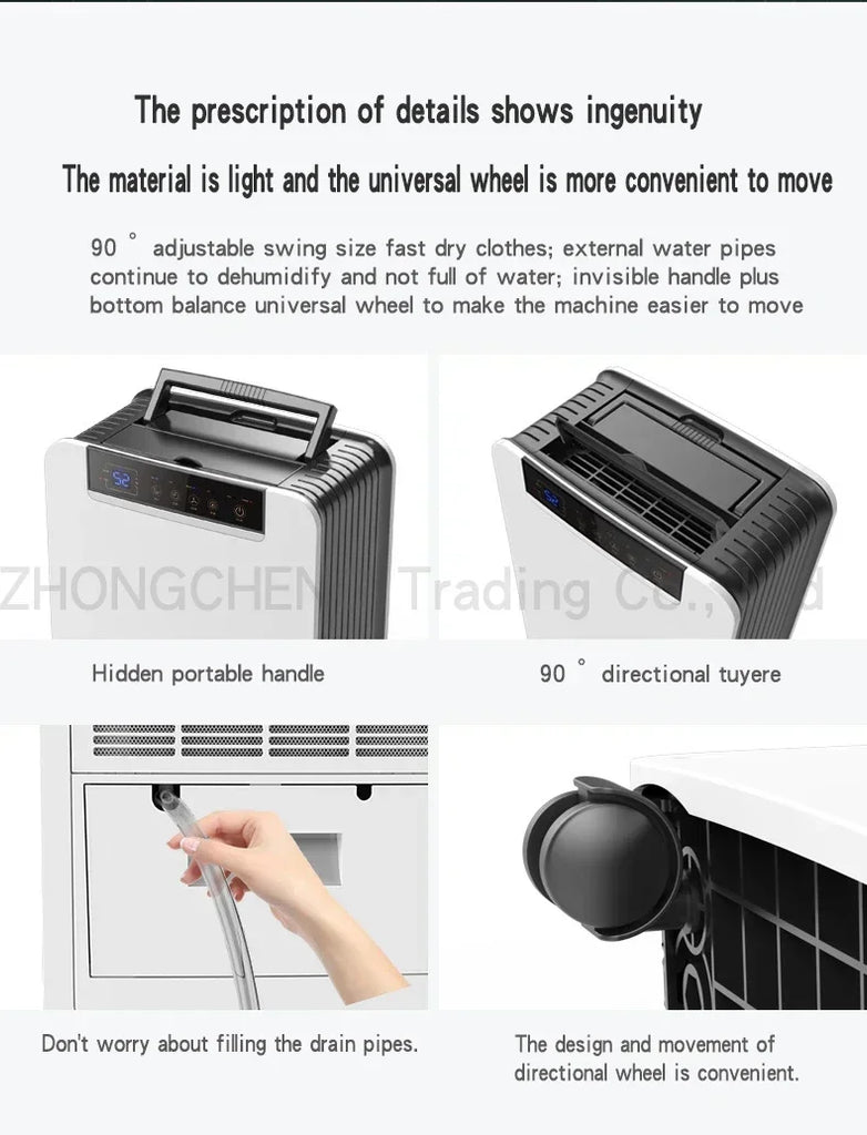 Air Dehumidifier DK01-T Dehumidifier Household Bedroom Dehumidification Industrial Basement High Power Dehumidifier Small Dryer