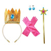 2025 Cartoon Princess Crown Cosplay Pentagram Magic Stick Earring Set Anime Girl Dress Up Halloween Christmas Gift