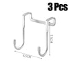 304 Stainless Steel Hook Free Punching Double S-Shape Hook Kitchen Bathroom Cabinet Door Silvery Type Coat Towel Storage Hanger