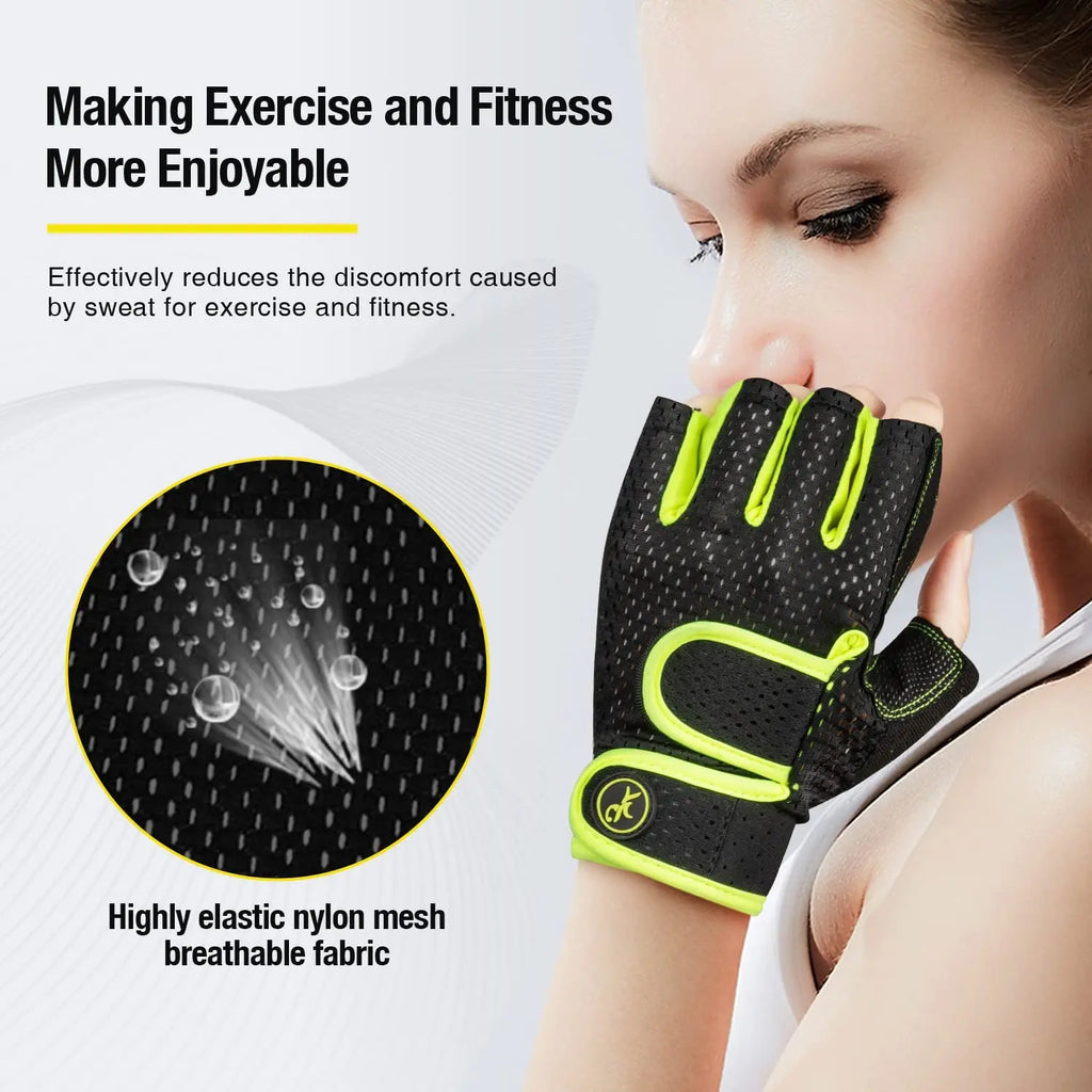 MOREOK Workout Gym Gloves Men Women,3MM SBR Pads,Half Finger Weight Lifting Exercise Fitness Gloves for Training,Pull Ups,Rowing