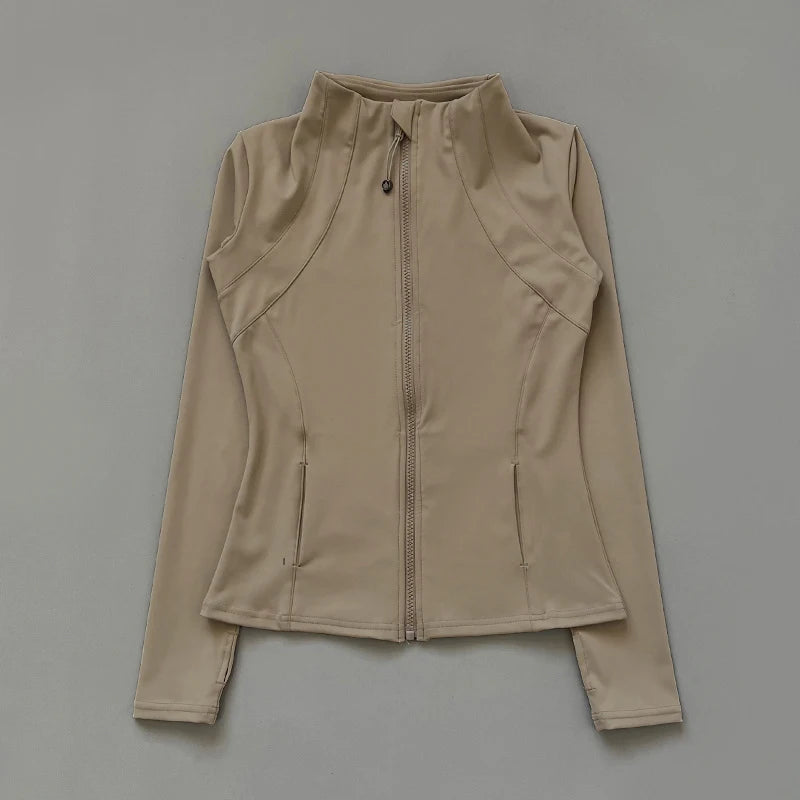 Sports Coat Women's Shirt Yoga Slim Long Sleeve Fast Running Thin Pilates Fitness Suit Top Clothing