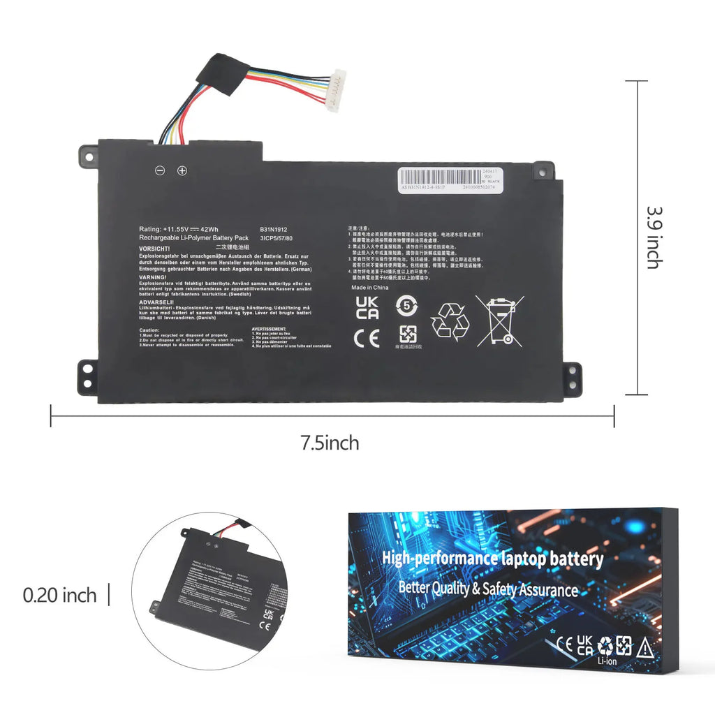Oyomba B31N1912 C31N1912 Laptop Battery Compatible with ASUS VivoBook 14 E410MA L410MA E410KA E510MA E510KA F414MA EK018TS