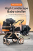Luxury Baby Stroller 3 in 1 Newest Easy Folding Multifunctional Stroller Travel Portable Baby Carriage Safety Seat EU Standard