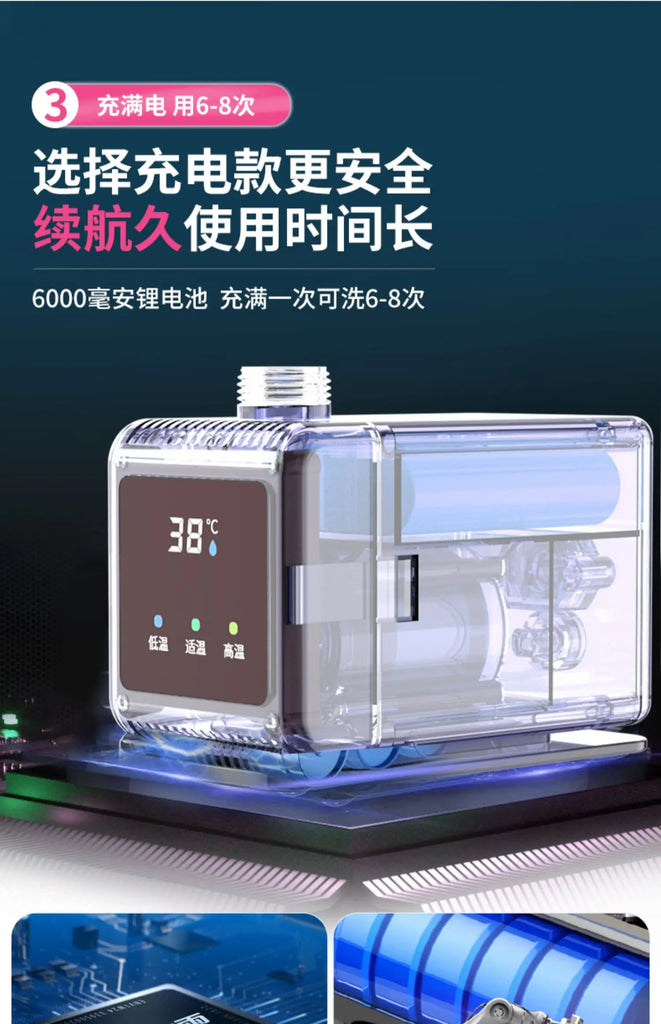 Outdoor portable simple electric shower self-priming