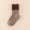 Winter Children Home Sleeping Socks  Indoor Socks Patchwork Color  Socks Mid Tube Socks Striped Socks Floor Socks