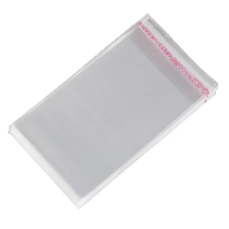 100pcs Opp Self Adhesive Bag Long Transparent Packaging Bags Universal Dust Water Proof Wrapping Material