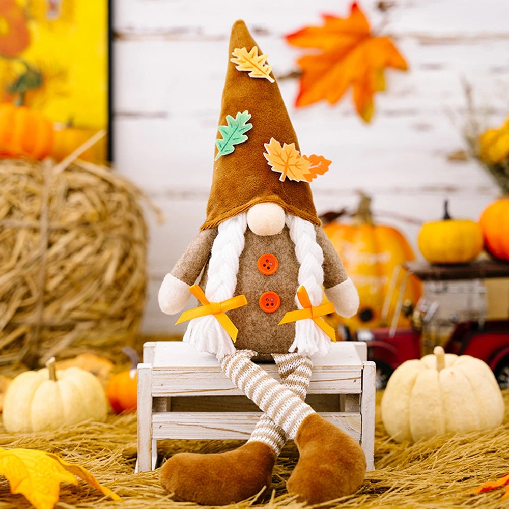 Gnomes Thanksgiving Decorations For Thanksgiving Day Gift Table Ornament Fall Dwarf Elf Dolls Scandinavian