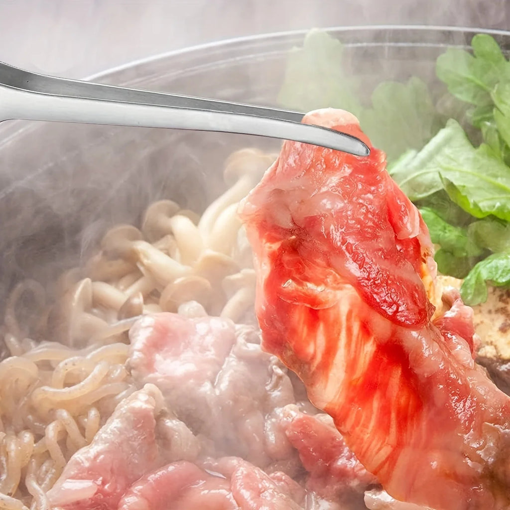 1pc, Stainless Steel Non-Slip Yakiniku BBQ Tongs, Food Clip, Meat Clip, Ice Clip, Kitchen Gadgets, Kitchen Tools (Silvery)