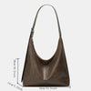 Trendy Casual Soft Pu Women's Handbags Solid Color Large Capacity Female Shoulder Bag Retro Tote Bag for Commute Shopping