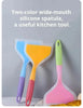 Random Color Pancake Spatula Silicone High Temperature Resistant Beef Meat Egg Kitchen Scraper Wide Pizza Cooking Tools Shovel