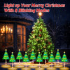 6/12 Pack Christmas Decorations Outside, Solar Christmas Pathway Lights Outdoor Candy Lights For Pathway Yard Garden Outside