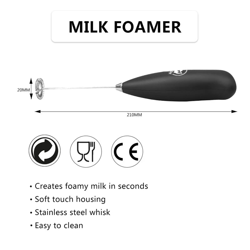 Handheld Electric Milk Frother Mini Foamer Coffee Maker Egg Beater For Chocolate Cappuccino Stirrer Portable Blender Whisk Tools