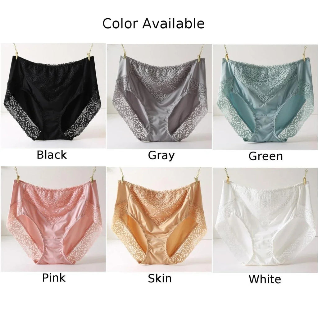 Oversized Women Sexy High Rise Panties Soft Daily Underpants Knickers Flower Briefs Underwear Breathable Traceless Ladies Briefs - Mighty Dollars
