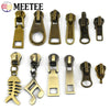 5/10Pcs Meetee 5# Bronze Zipper Slider Pull for Metal Zippers Sewing Bag Zips Puller Head Clothes Zip Repair Kit DIY Accessories