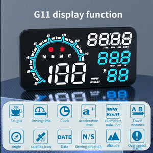 Car Auto Head Up Display GPS HUD Gauge Speedometer Smart Digital Alarm On Board Computer Automotive Tachometer for All Cars