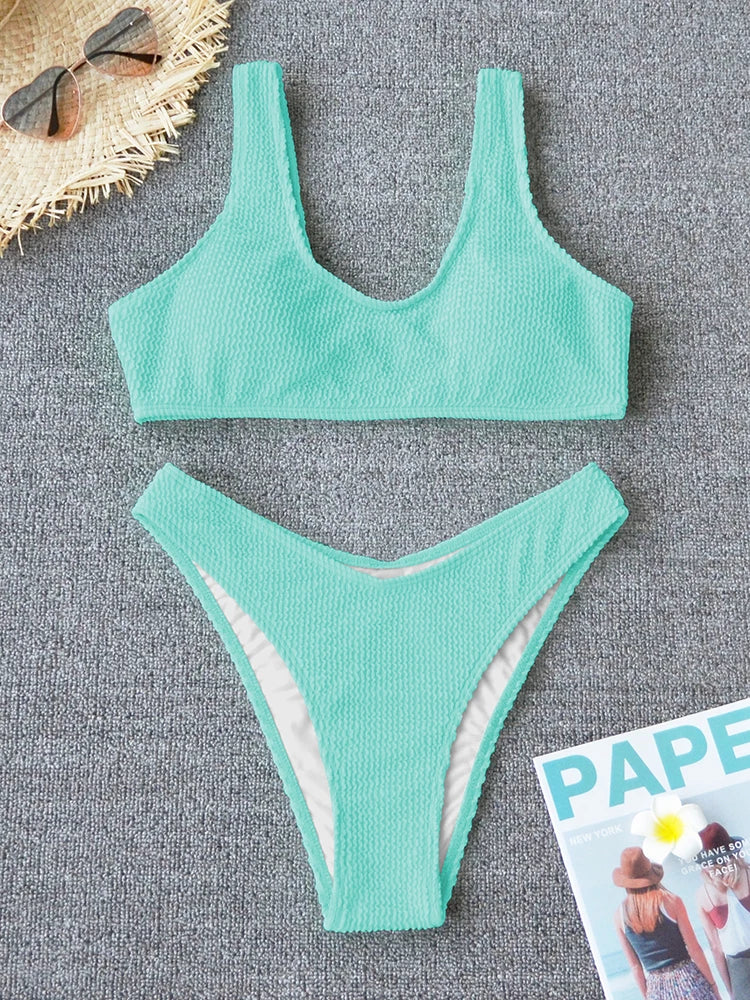 Sexy Bikini 2025 Swimsuit Women Swimwear Push Up Bikini Set Thong Brazilian Bathing Suit Beach Wear Biquini Bather Female